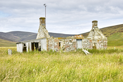 Roofless cottage Glen Moy &copy; George Logan