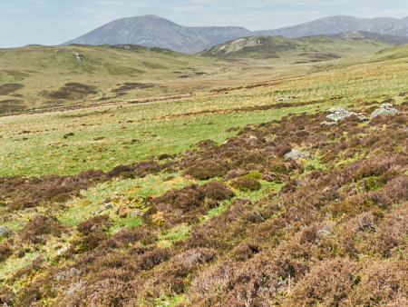 Looking down to the bothies. &copy; George Logan