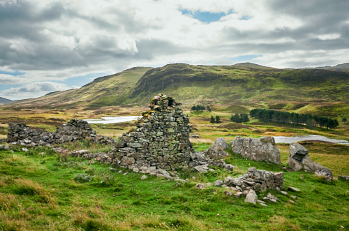 Druim nan Aigeach (Drunanagnach) and Lòn Mòr looking towards settlement &copy; George Logan 2026